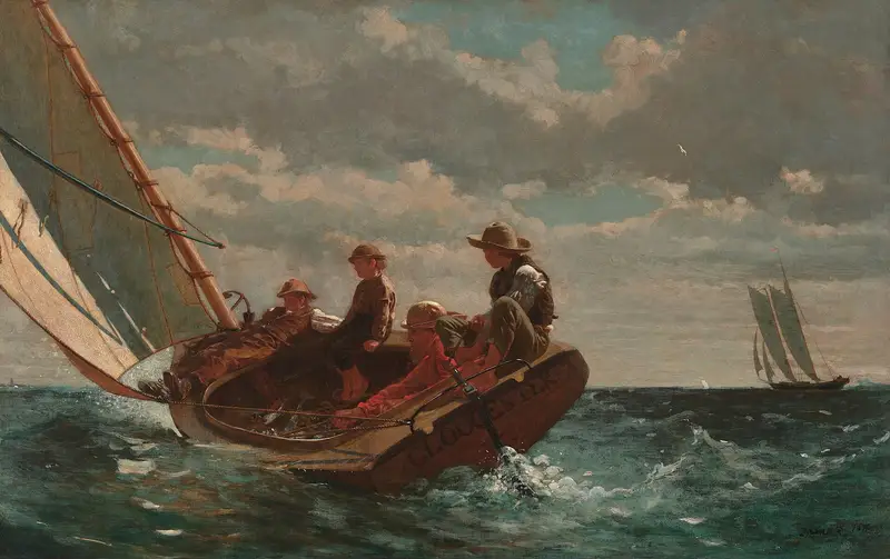 "Breezing Up (A Fair Wind)" by Winslow Homer
